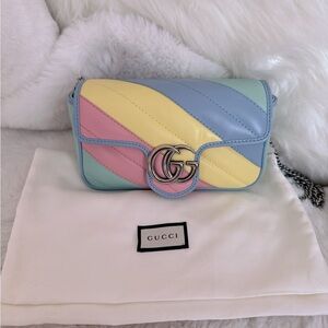 Gucci Blue, Yellow, and Pink Crossbody Bag